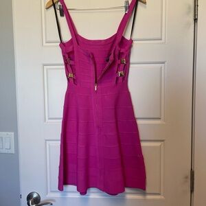 bebe bandage Strappy Midi Dress